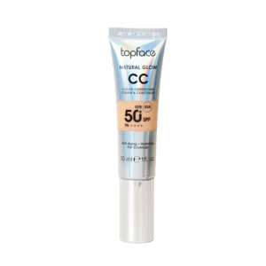 کرم پودر CC تاپ فیس مدل NATURAL GLOW حجم 30 میلی لیتر