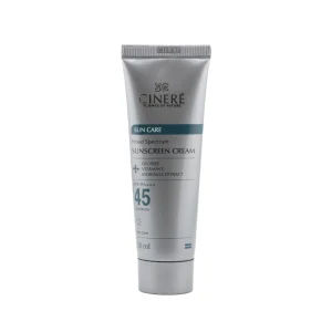 کرم ضد آفتاب بی رنگ سینره با SPF45 مناسب آقایان حجم 50 میلی لیتر