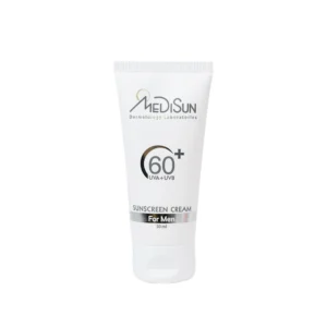 کرم ضد آفتاب بی رنگ مدیسان با SPF60 مناسب آقایان حجم 50 میلی لیتر