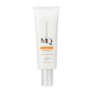 کرم ضدآفتاب بی‌رنگ ام کیو SPF50 مدل BIO TACHES مناسب انواع پوست، حجم 55 میلی‌لیتر