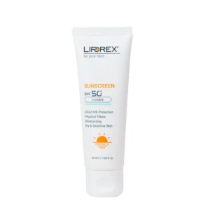 کرم ضد آفتاب بی رنگ پوست خشک لیپورکس SPF50 حجم 40 میلی لیتر