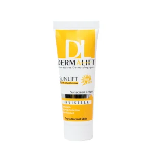 کرم ضد آفتاب بی رنگ درمالیفت با SPF50 مناسب پوست خشک حجم 40 میلی لیتر