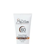 کرم ضد آفتاب مدیسان رنگی NATURAL BEIGE با SPF60 مناسب پوست چرب و نرمال حجم 50 میلی لیتر