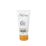 کرم ضد آفتاب مدیسان رنگی Natural beige با SPF50 مناسب پوست نرمال و خشک حجم 50 میلی لیتر