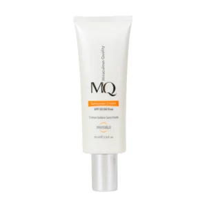 کرم ضدآفتاب بی‌رنگ ام کیو مدل INVISIBLE حجم 55 میلی‌لیتر مناسب پوست چرب با SPF 50،