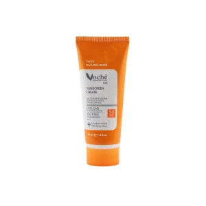 کرم ضد آفتاب وچه رنگی NATURAL BEIGE با SPF50 مناسب پوست چرب و دارای جوش حجم 40 میلی لیتر